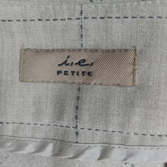 i.e petite plaid linen long loose bottom size 6P - Picture 5 of 8